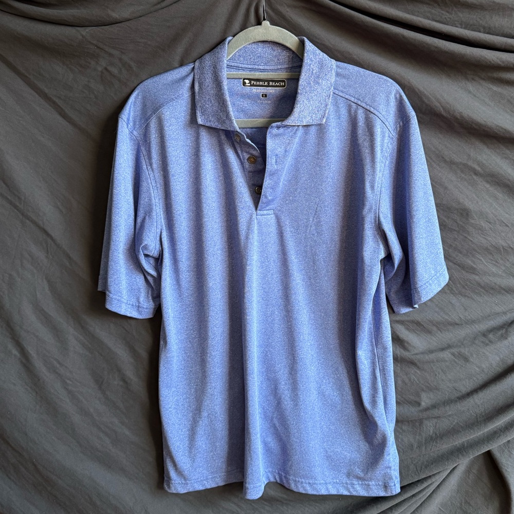 Pebble Beach Light Blue Polo Shirt for Men